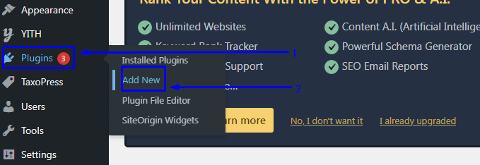 Add new plugins page