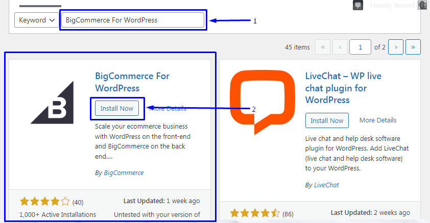 BigCommerce for WordPress plugin