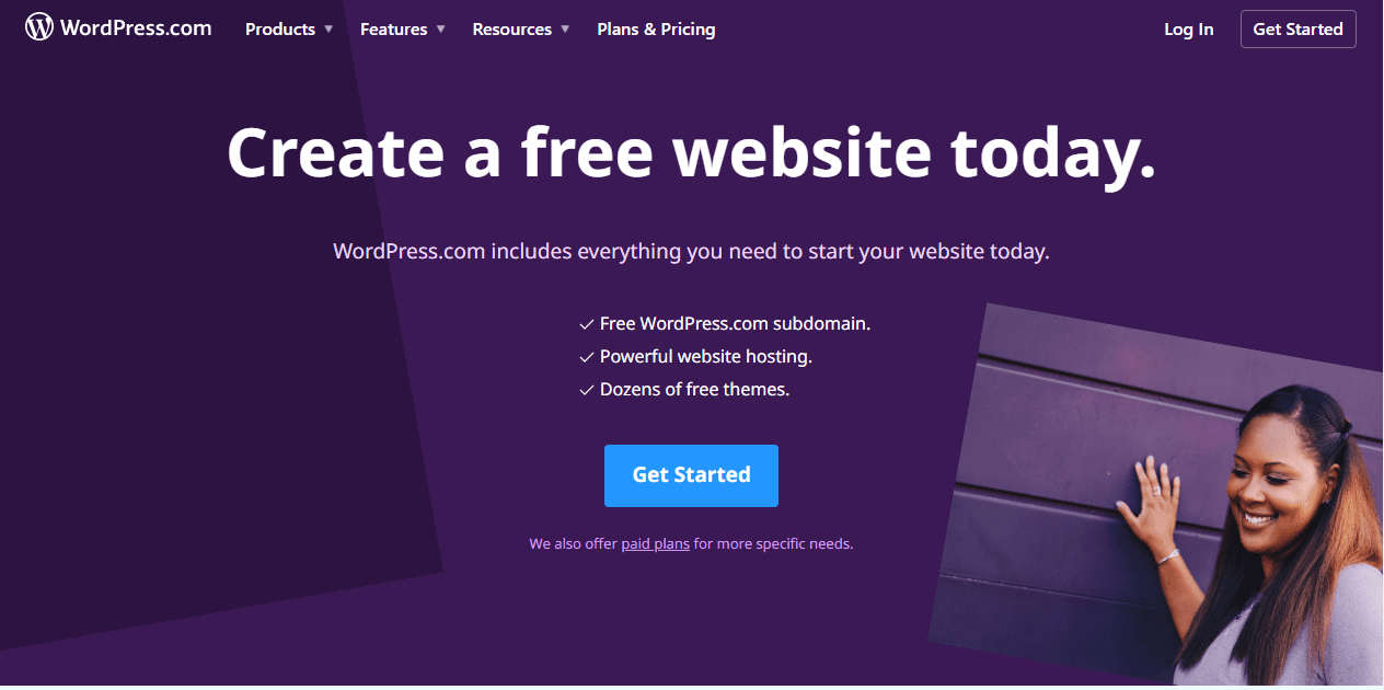 WordPress.com free web hosting