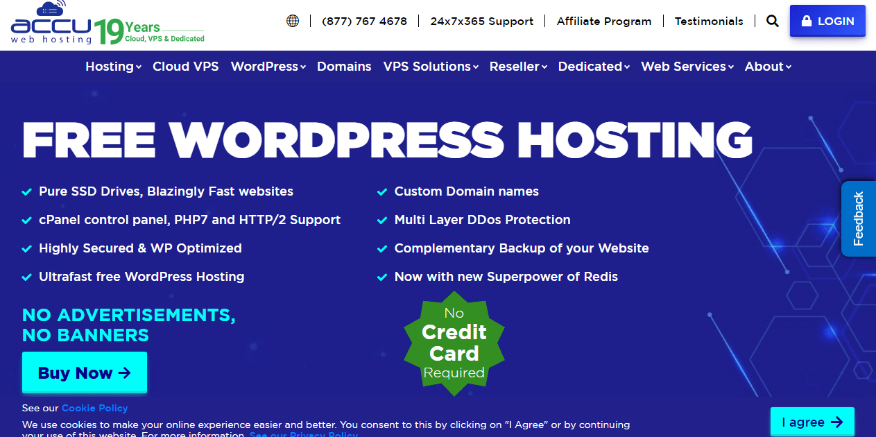 AccuWeb free wordpress Hosting