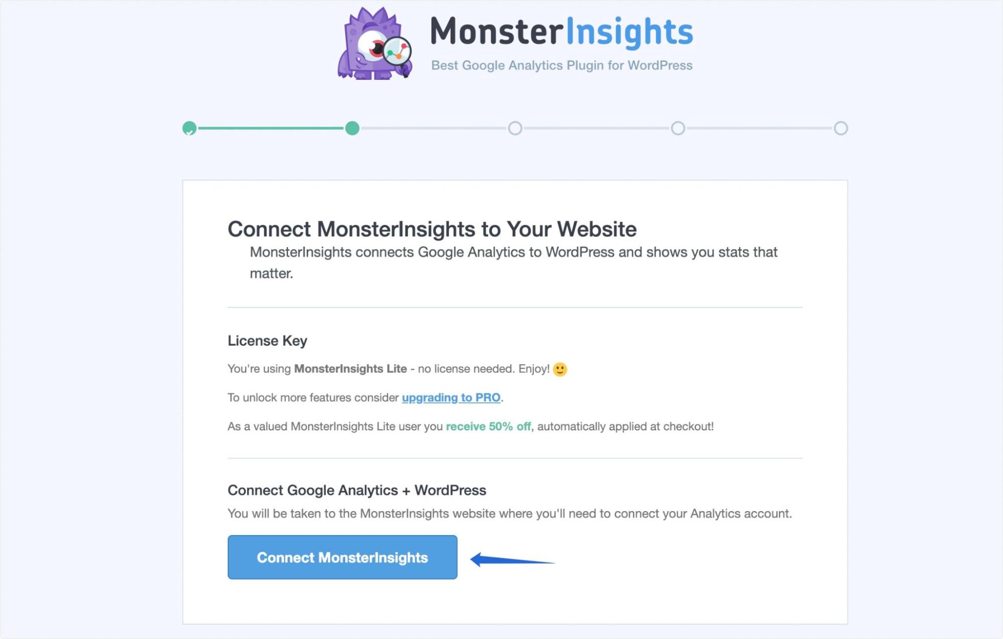 Connect website with Google Analytics