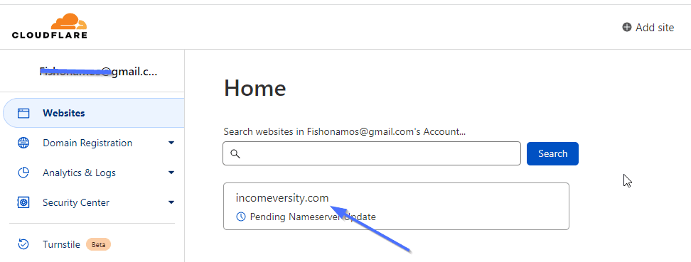 Cloudflare account