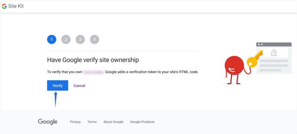 Verify ownership of website