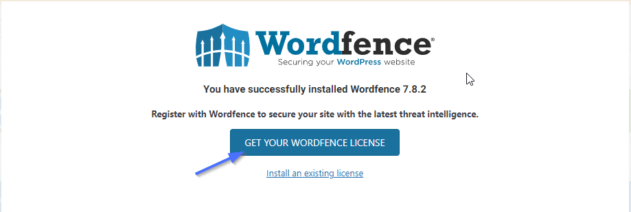 Get your Wordfence license