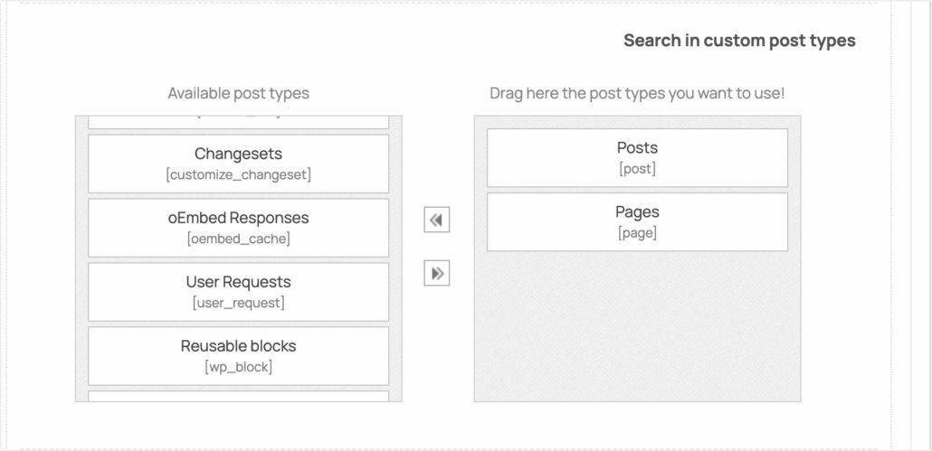 Search in custom post types
