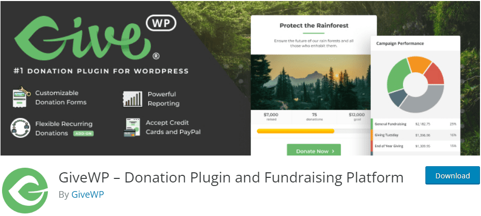 GiveWP WordPress Crowdfunding plugin