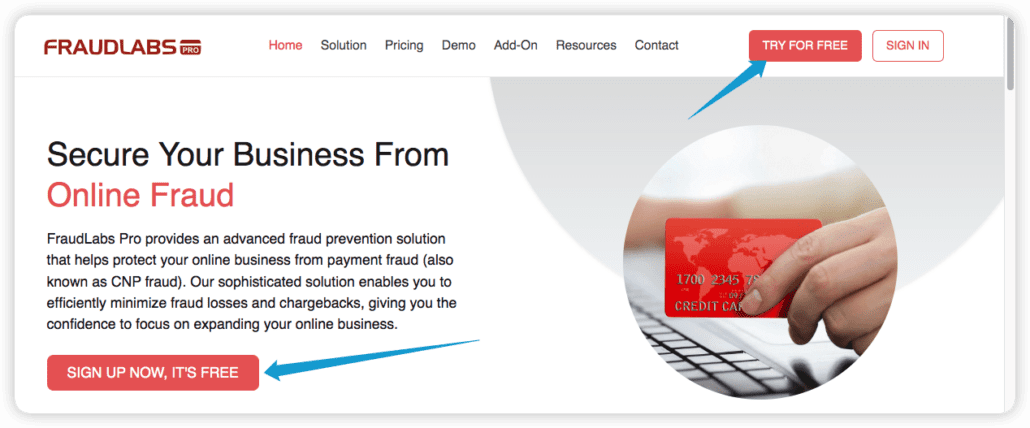 FraudLabs Pro website