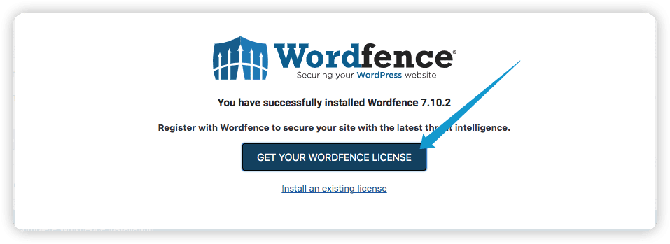 Get Wordfence license