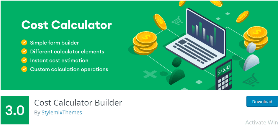 Cost Calculator Builder plugin