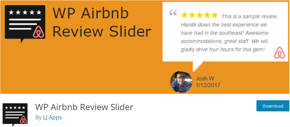 WP Airbnb Review Slider plugin