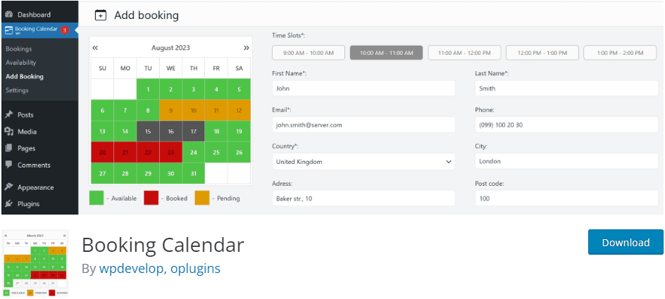Booking Calendar WordPress Airbnb plugin