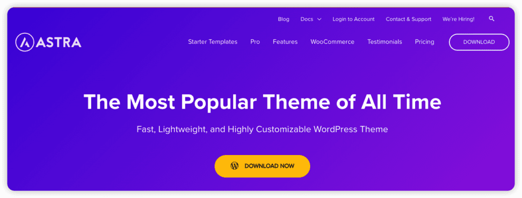 Astra theme - WordPress Single Product Theme