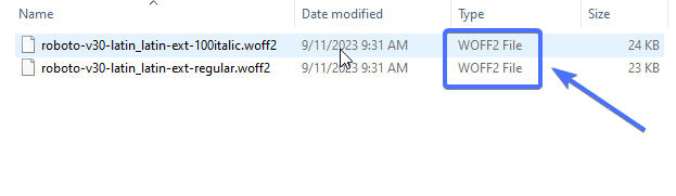 WOFF2 file