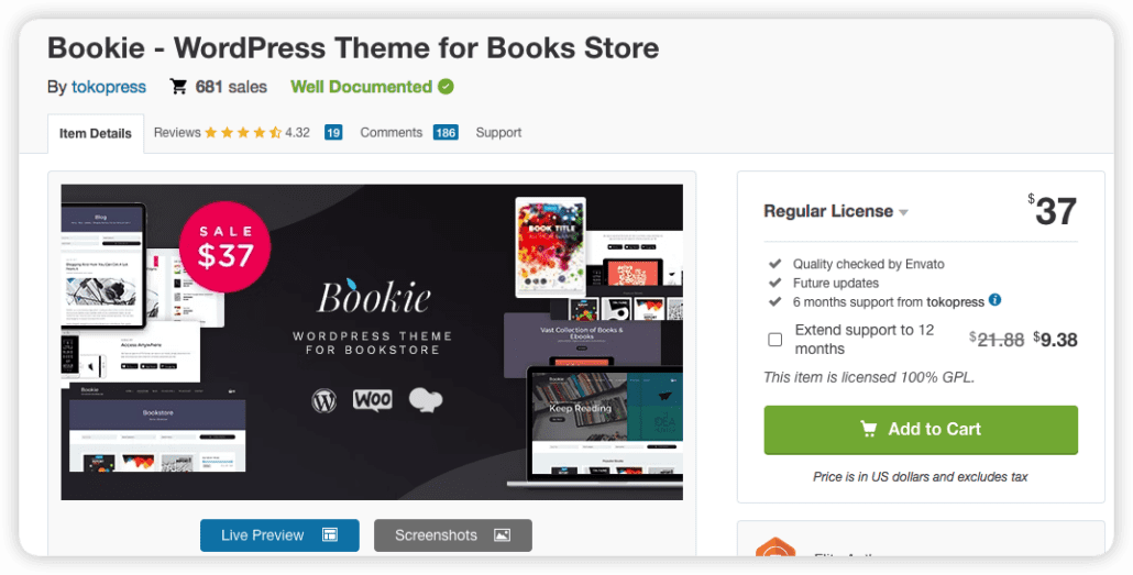 Bookie WordPress Theme