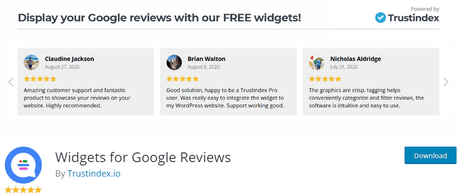 Widgets for Google Reviews plugin