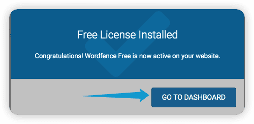 Wordfence License installed