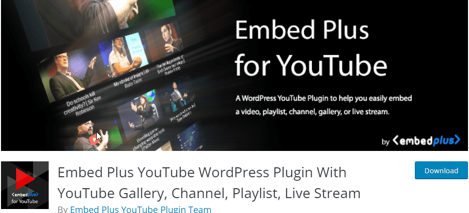 Embed Plug for YouTube plugin
