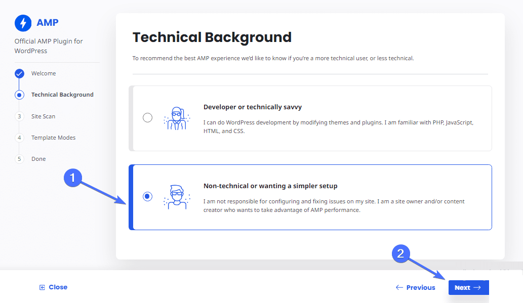 Technical Background page