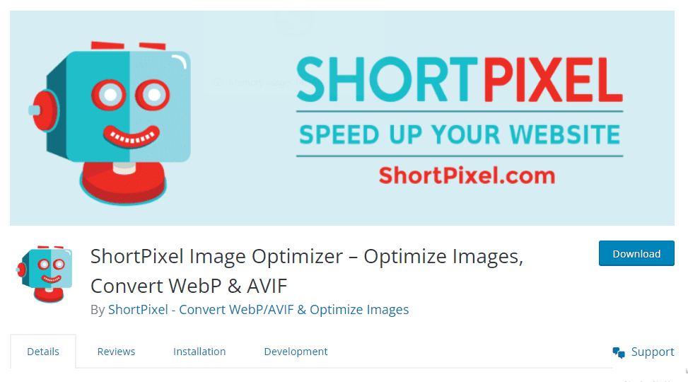 ShortPixel Image Optimizer plugin - WordPress WebP